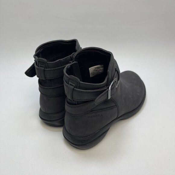 Merrell Westbrook Bluff Ankle Bootie Waterproof Side Zip Buckle Women's 9 Grey - Picture 2 of 13